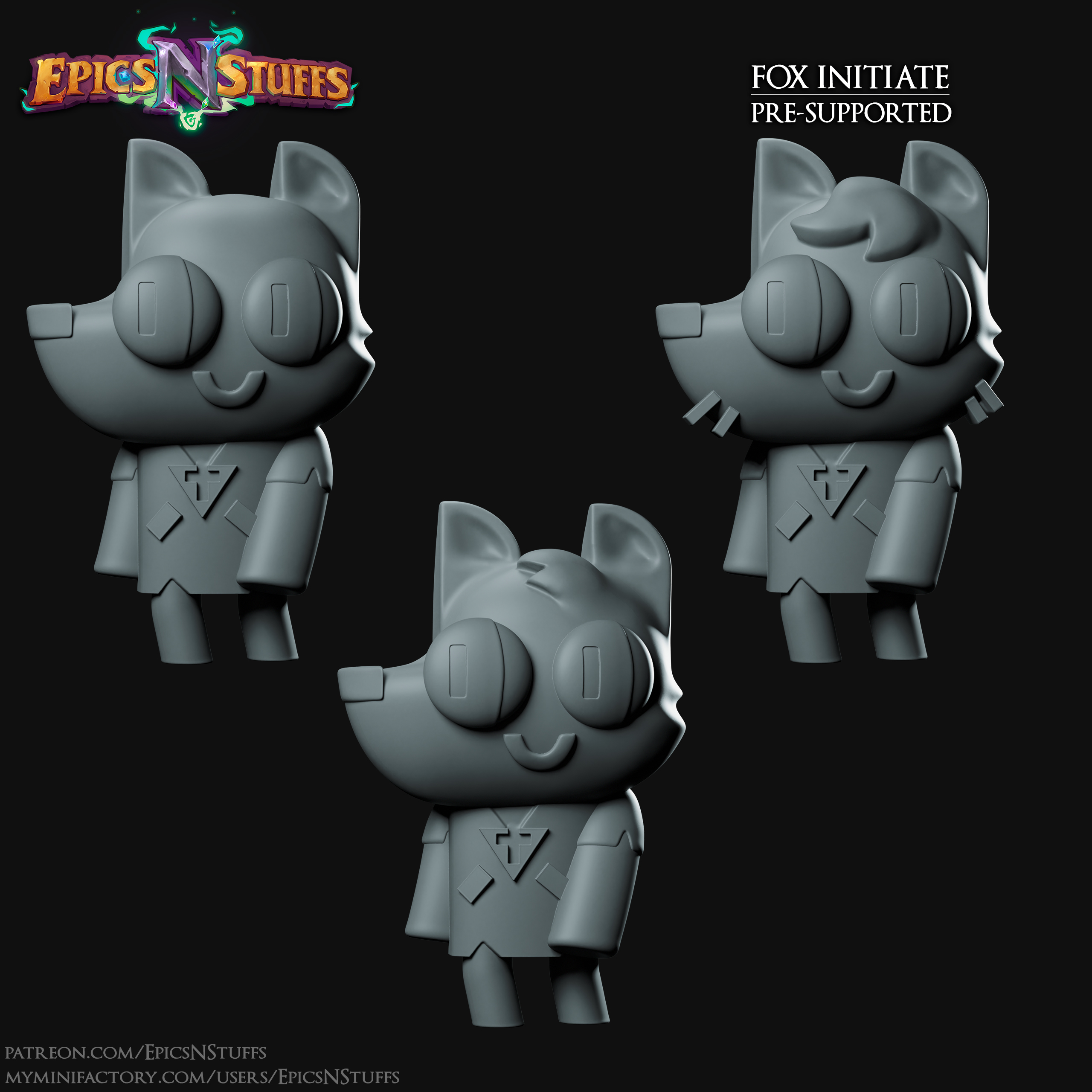 Fox Initiate (3 variants), Cult of the Lamb Miniature, Pre-Supported